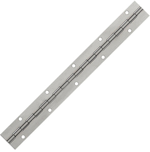 11580<br><b>ALUMINUM HINGE<br>STAGGERED HOLES<br></b>A-40125-093-5 X 72" P<br>Mat. Thickness - .040"/19 GA<br>Open Width - 1.25"<br>Knuckle Length - .5"
