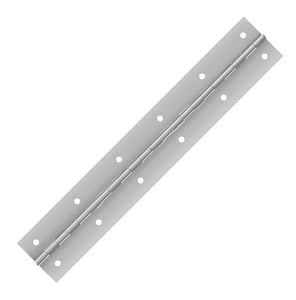 12514<br><b>ALUMINUM CONTINUOUS HINGE</b><br>A-40150-093-5 X 72" P<br>Mat. Thickness - .040"/19 GA<br>Open Width - 1.50"<br>Knuckle Length - .5"